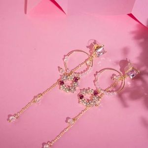 Pink Fashionable Dangling Earring